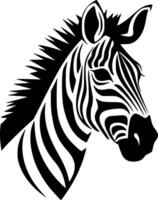 Zebra - - minimalistisch und eben Logo - - Illustration vektor