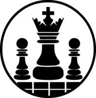 Schach - - schwarz und Weiß isoliert Symbol - - Illustration vektor