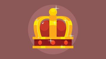 gammal kunglig krona färg sida med guld och juveler illustration vektor