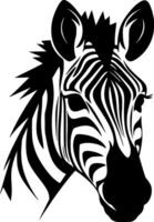 zebra, minimalistisk och enkel silhuett - illustration vektor