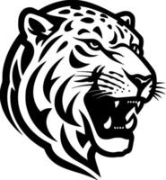 gepard - svart och vit isolerat ikon - illustration vektor