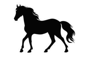 häst silhuett isolerat på en vit bakgrund vektor
