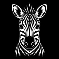 zebra bebis, minimalistisk och enkel silhuett - illustration vektor