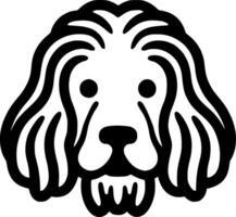 pudel hund - minimalistisk och platt logotyp - illustration vektor