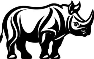 Nashorn, minimalistisch und einfach Silhouette - - Illustration vektor