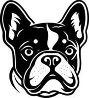 Französisch Bulldogge - - minimalistisch und eben Logo - - Illustration vektor