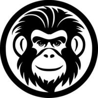 Affe - - schwarz und Weiß isoliert Symbol - - Illustration vektor