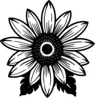 Sonnenblume - - minimalistisch und eben Logo - - Illustration vektor