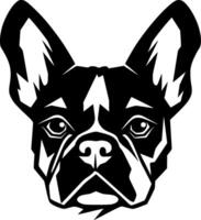 Französisch Bulldogge - - minimalistisch und eben Logo - - Illustration vektor