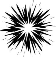 Explosion - - schwarz und Weiß isoliert Symbol - - Illustration vektor