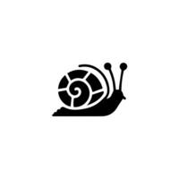 snigel silhuett ikon. snigel i skal krypa piktogram. helix långsam, söt escargot rör på sig. slemmig ätbar spiral mollusk symbol samling. vilda djur och växter begrepp. isolerat illustration. vektor