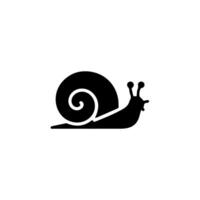 Schnecke Silhouette Symbol. Schnecke im Schale kriechen Piktogramm. Wendel langsam, süß Schnecke ziehen um. schleimig essbar Spiral- Weichtier Symbol Sammlung. Tierwelt Konzept. isoliert Illustration. vektor