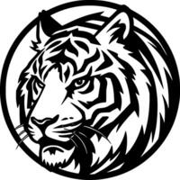 Tiger - - schwarz und Weiß isoliert Symbol - - Illustration vektor