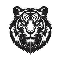 tiger huvud illustration design vit bakgrund vektor