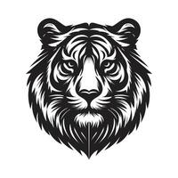 Tiger Kopf Illustration Design Weiß Hintergrund vektor