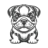 hund illustration design mall vit bakgrund vektor