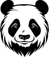 Panda - - minimalistisch und eben Logo - - Illustration vektor