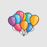 Luftballons auf ein Pastell- Hintergrund Clip Kunst Illustration vektor