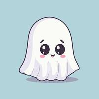 vänlig spöke tecknad serie med en stor leende vektor