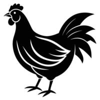 illustration av kyckling på vit bakgrund vektor