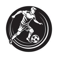 fotboll fotboll spelare logotyp. fotboll illustration vektor