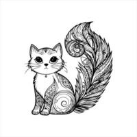 söt katt silhuett illustrationer i vit bakgrund. idealisk för sällskapsdjur tema design vektor