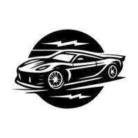 sporter bil logotyp ikon. motor fordon silhuett emblem. bil garage återförsäljare varumärke identitet design element. illustrationer. vektor