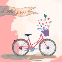 Fahrrad liebt dich vektor