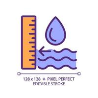 grundvatten nivå rgb Färg ikon. vatten tabell. hydrogeologiska studie. grundvatten ladda om. isolerat illustration. enkel fylld linje teckning. redigerbar stroke. pixel perfekt vektor