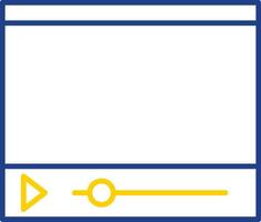 online Streaming Linie zwei Farbe Symbol vektor