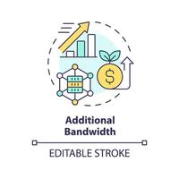 internet bandbredd mång Färg begrepp ikon. systemet administrering, bearbeta förbättring. prestanda övervakning. runda form linje illustration. abstrakt aning. grafisk design. lätt till använda sig av vektor