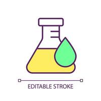 laboratorium kemisk flaska rgb Färg ikon. kemisk lager förvaltning. material säkerhet, rätt lagring. toxisk lösningsmedel. isolerat illustration. enkel fylld linje teckning. redigerbar stroke vektor