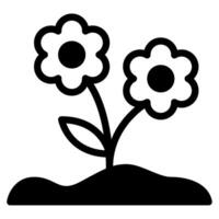 blomma ikon illustration, för webb, app, infografik, etc vektor