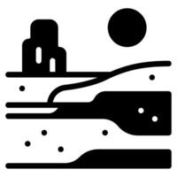 Wüste Symbol Illustration, zum Netz, Anwendung, Infografik, usw vektor