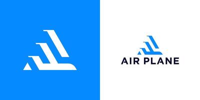 Brief ein Logo Design mit Flugzeug zum Reisen, Urlaub vektor