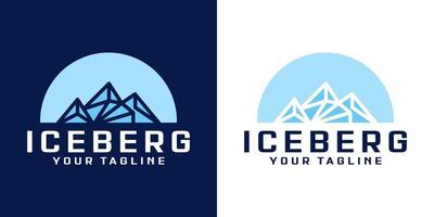 Silhouette von Eisberg Felsen Logo Design vektor