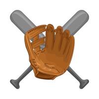 illustration av baseboll fladdermus och handskar vektor