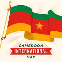 cameroon internationell dag illustration bakgrund. eps 10 vektor