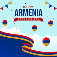 Lycklig armenia republik dag illustration bakgrund. eps 10 vektor