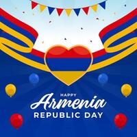 Lycklig armenia republik dag illustration bakgrund. eps 10 vektor