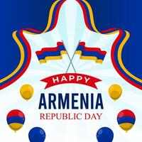 glücklich Armenien Republik Tag Illustration Hintergrund. eps 10 vektor