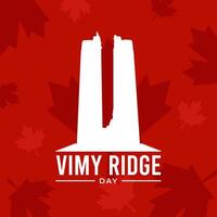 vimy Grat Tag Illustration Hintergrund. eps 10 vektor