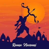 Rama Navami Illustration Hintergrund. eps 10 vektor