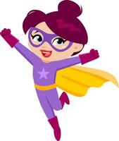 Super Held Mama Karikatur Charakter fliegend vektor