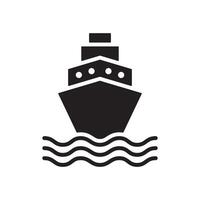 Schiff Kreuzfahrt Ladung Yacht Symbol eben Illustration vektor