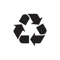Recycling Pfeil Symbol App und Websites eben vektor