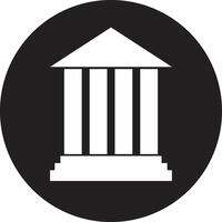 Bank Symbol im modisch Stil isoliert auf Weiß Hintergrund . Museum Symbol . Gebäude Symbol vektor