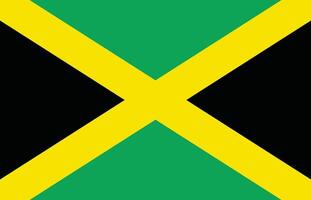 jamaica flagga isolerat på vit bakgrund . jamaican nationell flagga vektor