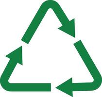 Grün recyceln Symbol . Grün Dreieck recyceln Symbol isoliert auf Weiß Hintergrund . Illustration vektor