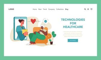 Gesundheitswesen Technik Unterstützung Konzept. Illustration vektor